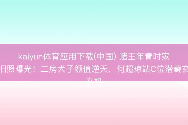 kaiyun体育应用下载(中国) 赌王年青时家眷旧照曝光！二房犬子颜值逆天，何超琼站C位潜藏玄机